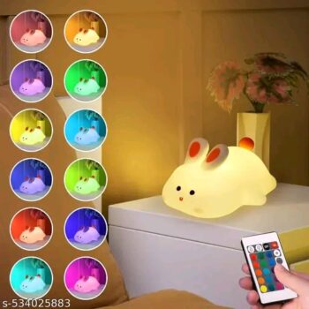 Cute Rabbit Night Light, Multicolor