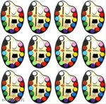 Water Color Palette with Paint Brush Set of 12